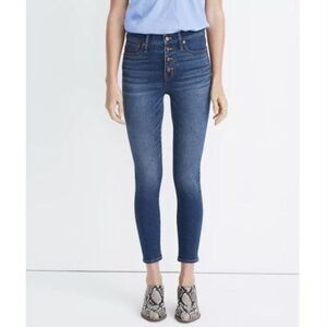 Madewell Mid‎ Rise Skinny Crop Jeans in dewey wash, size 25, AJ173